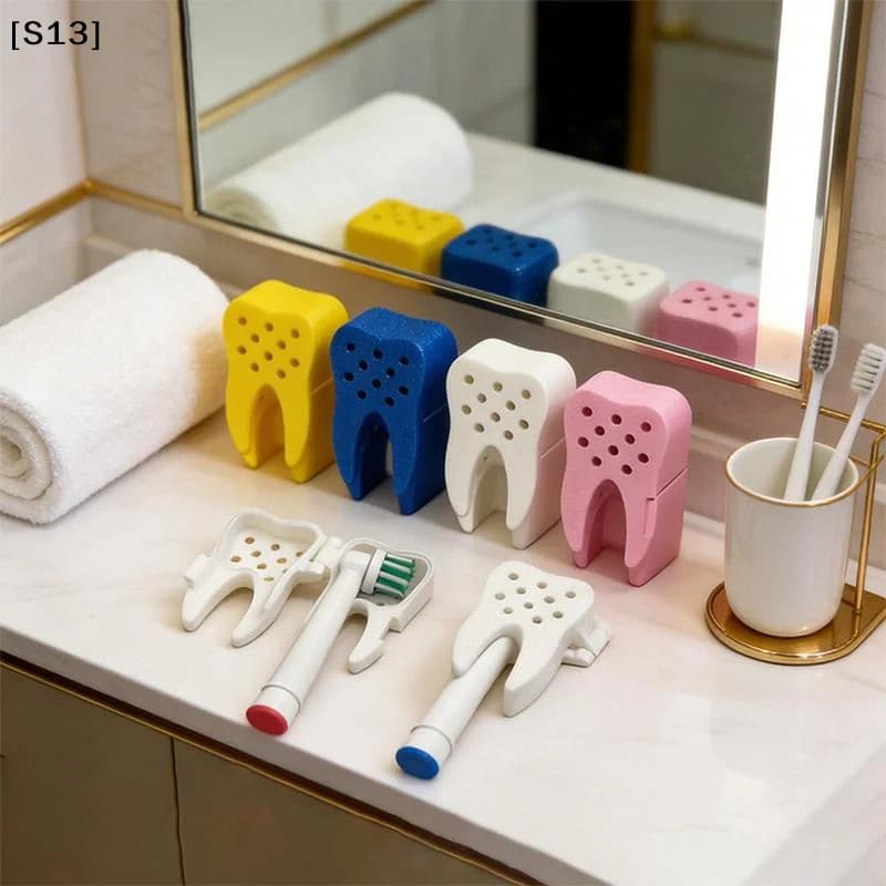 1 piece 3D printed electric toothbrush protective case, anti-dust portable travel case for toothbrush head [Q]Q@
