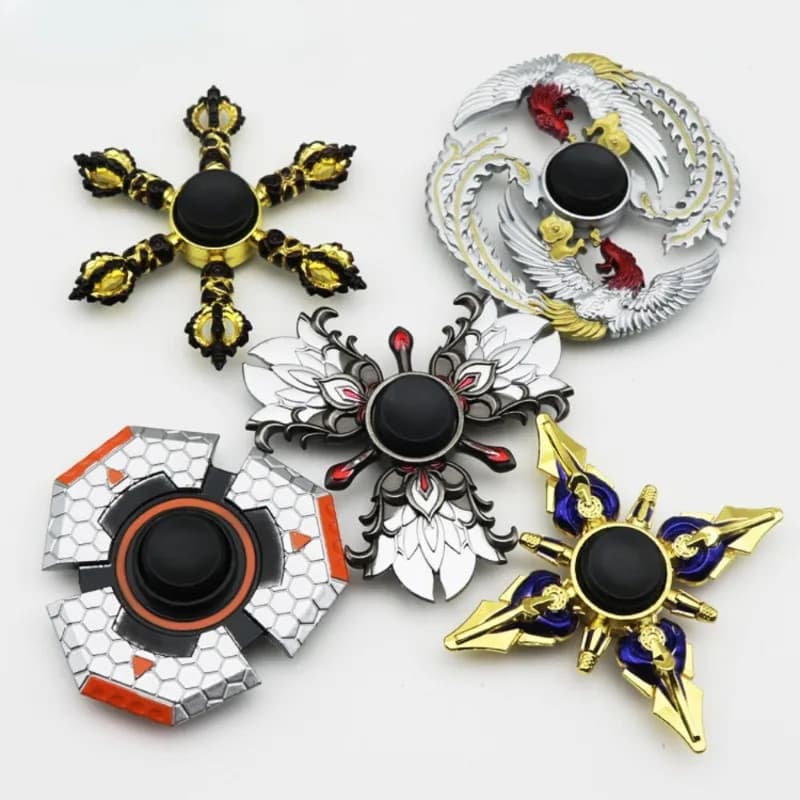 Anime Metallo Fidget Spinner In Lega di Zinco Mano Spinner Tre Regni Zhaoyun Lvbu Agitarsi Giocattoli per Adulti Fresco Antistress Giocattoli