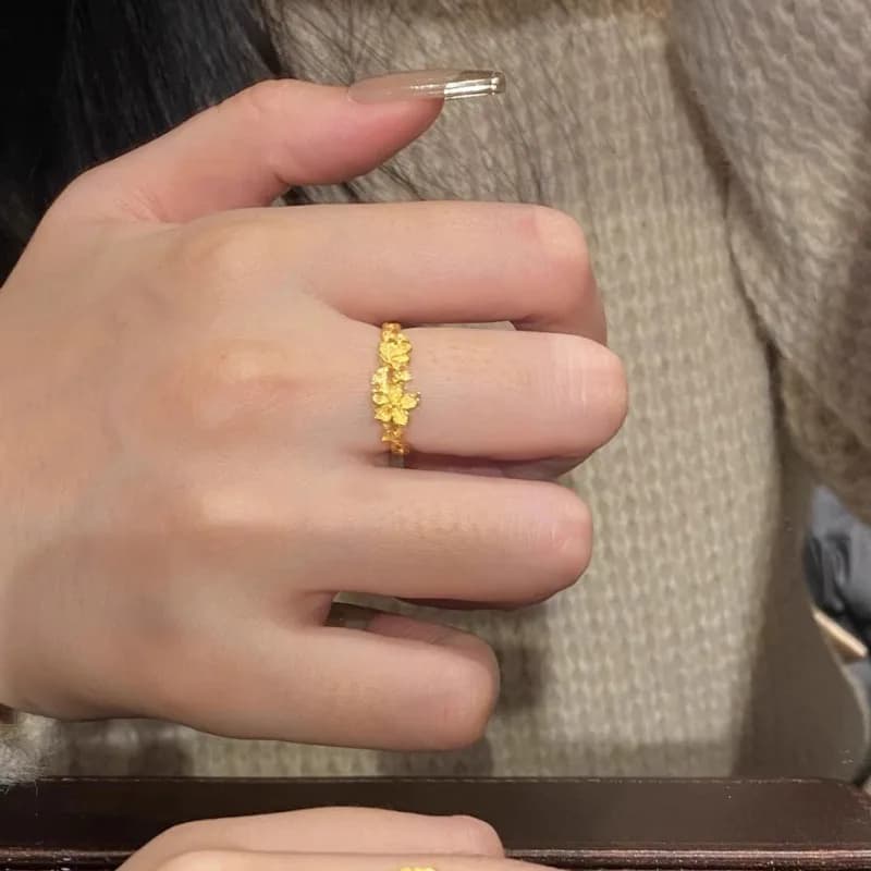 Butterfly Love Flower Track ~ Temperamento con display delicate Butterfly Ring flower of love New Chinese style woman Beautiful not refined