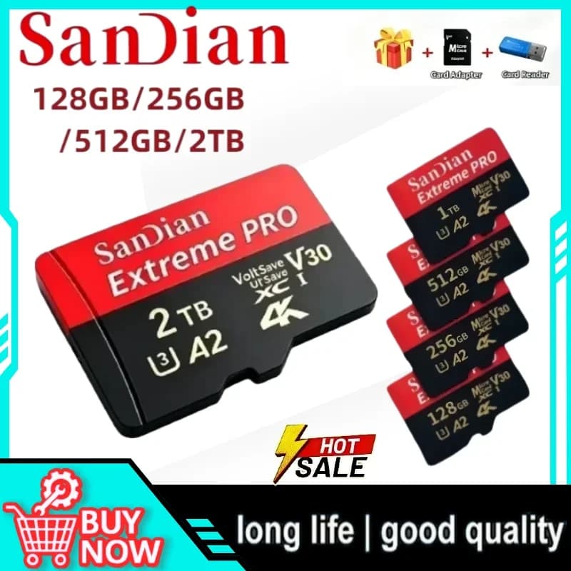 Original memory card 1TB 512GB Portable micro tf sd card 128GB 256GB micro tf sd High Speed U3 mini TF card For Phone/Camera/mac