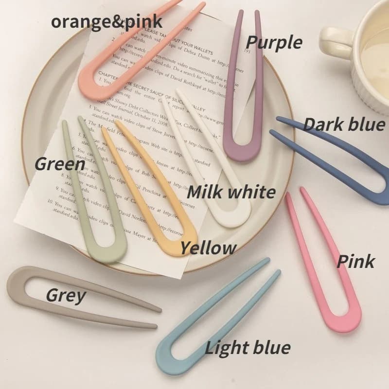 1 pcs fashionable high-end candies colored sticks for hair shape u headdress woman elegant and sexy fork girl accessories for styling