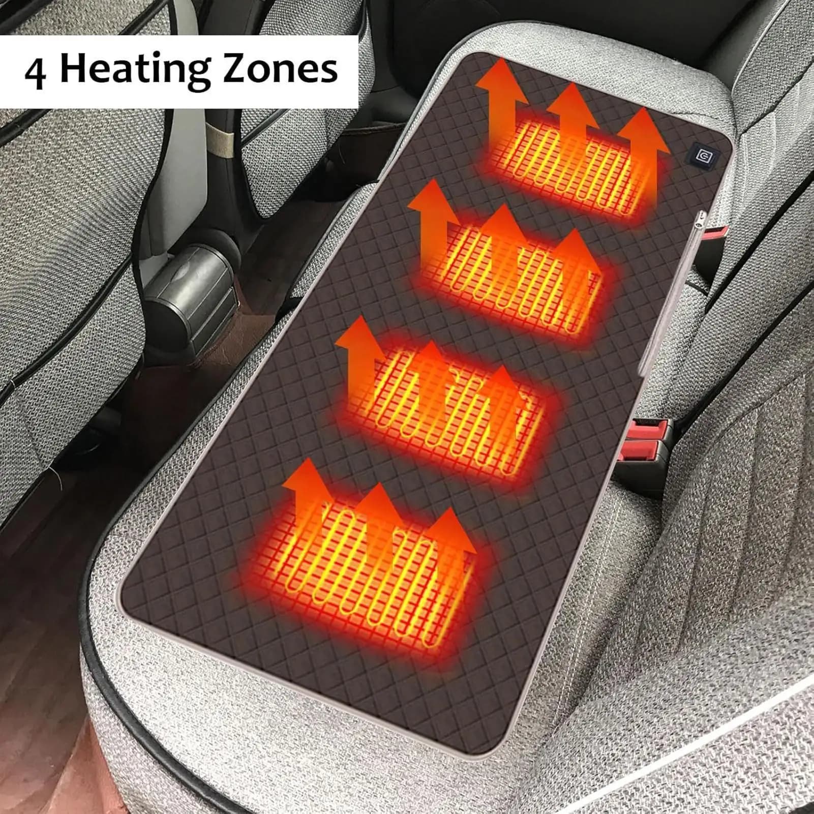 4 Heated Areas Camping Chair Heated Mat Outdoor Travel USB Electric Blanket 3 Adjustable Temperature Heater Warmer Cushion