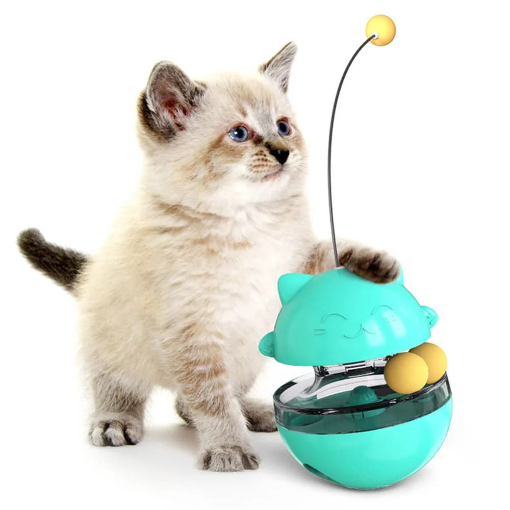 Tumble Rolling Feeder Toy Perdite Giocattolo per animali domestici Puzzle interattivo Giocattolo Distributore di cibo rotante per cani Gatti