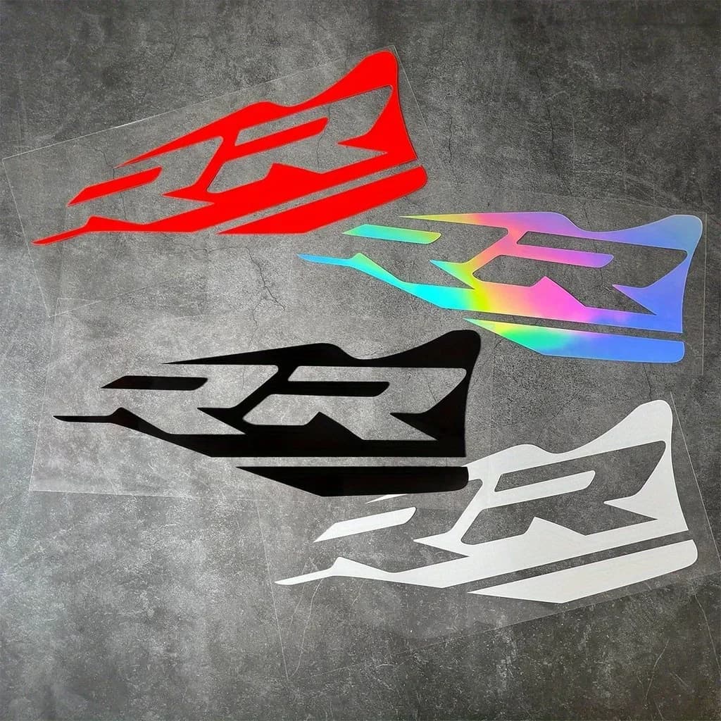 Vibrant "RR" style stickers for motorcycle, bike, helmet, eye-catching decals to improve the appearance of the ride