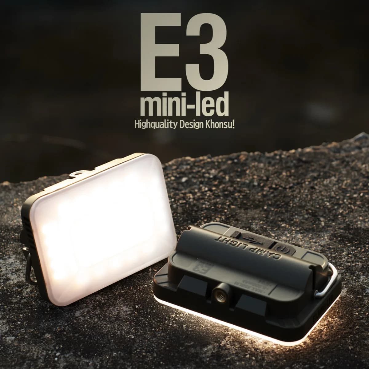 Khonsu E3mini Card Lighting Camping Light Outdoor Portable Charging Hiking Tent Atmosphere Long Battery Life