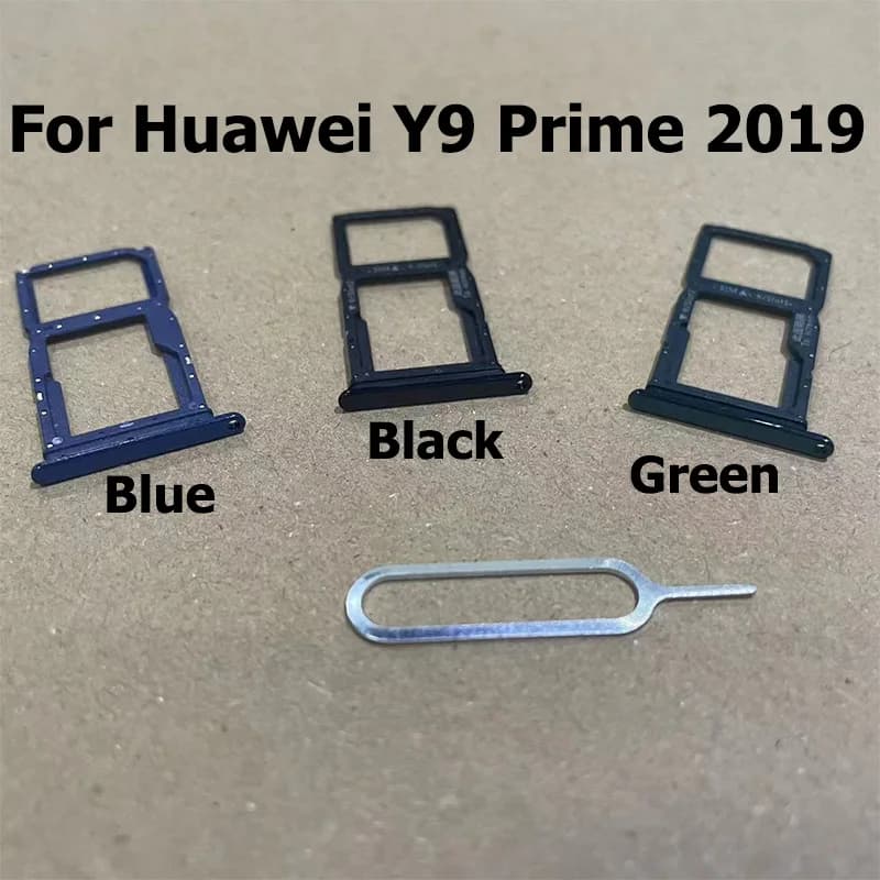 Supporto per slot per vassoio scheda SIM per parti di riparazione del contenitore del supporto SD Huawei Y9 Prime 2019