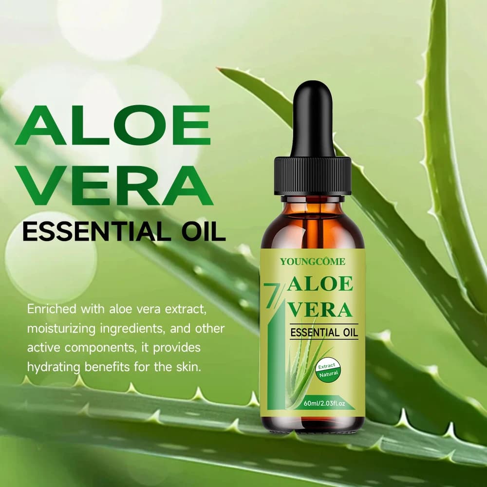 Olio essenziale biologico di aloe vera, ideale per idratare, rinforzare e nutrire la crescita dei capelli e alleviare le scottature solari per la pelle e i capelli