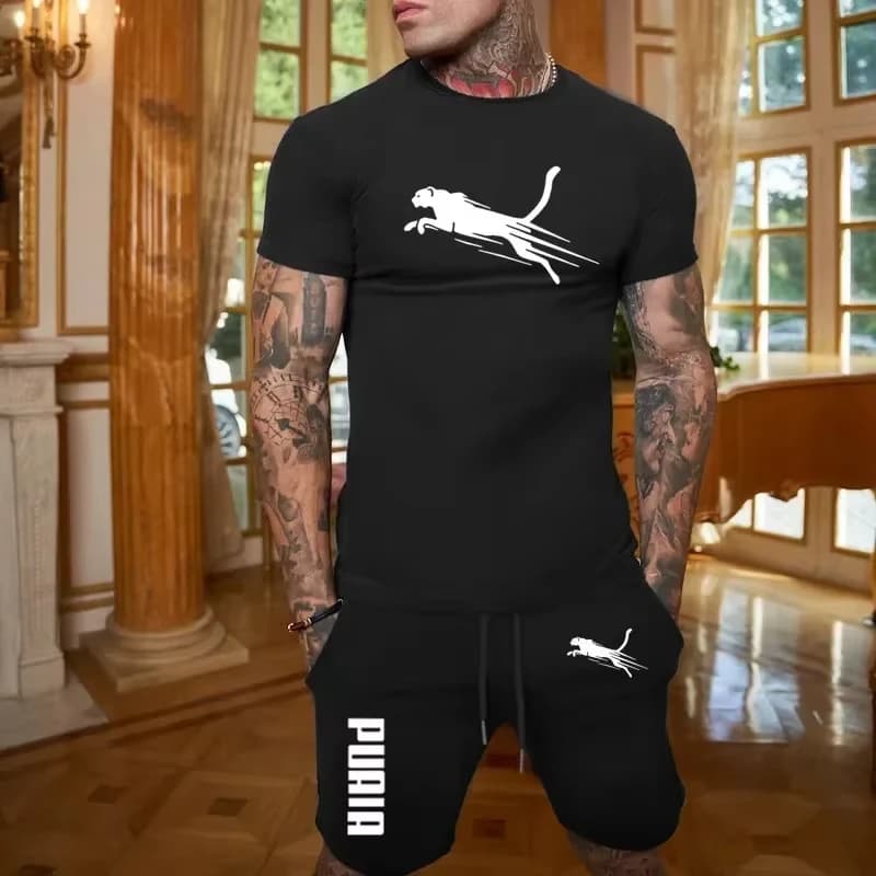 Completo Set Sportivo Estivo da Uomo 2026: T-shirt Traspirante e Pantaloncini Casual alla Moda - Nuova Tendenza per il Tempo Libero