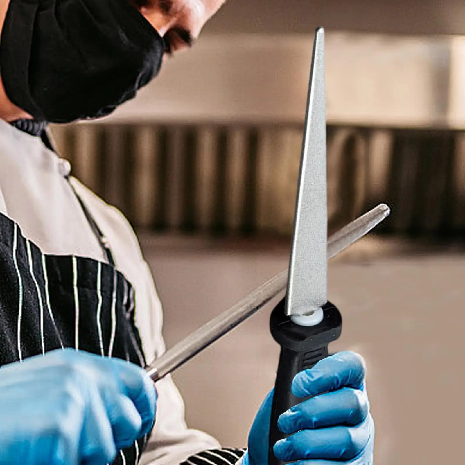 Pietra per affilare il diamante Pietra per affilare Pietra bifacciale design piatto e curvo facile da impugnare Affilacoltelli Utensile da cucina