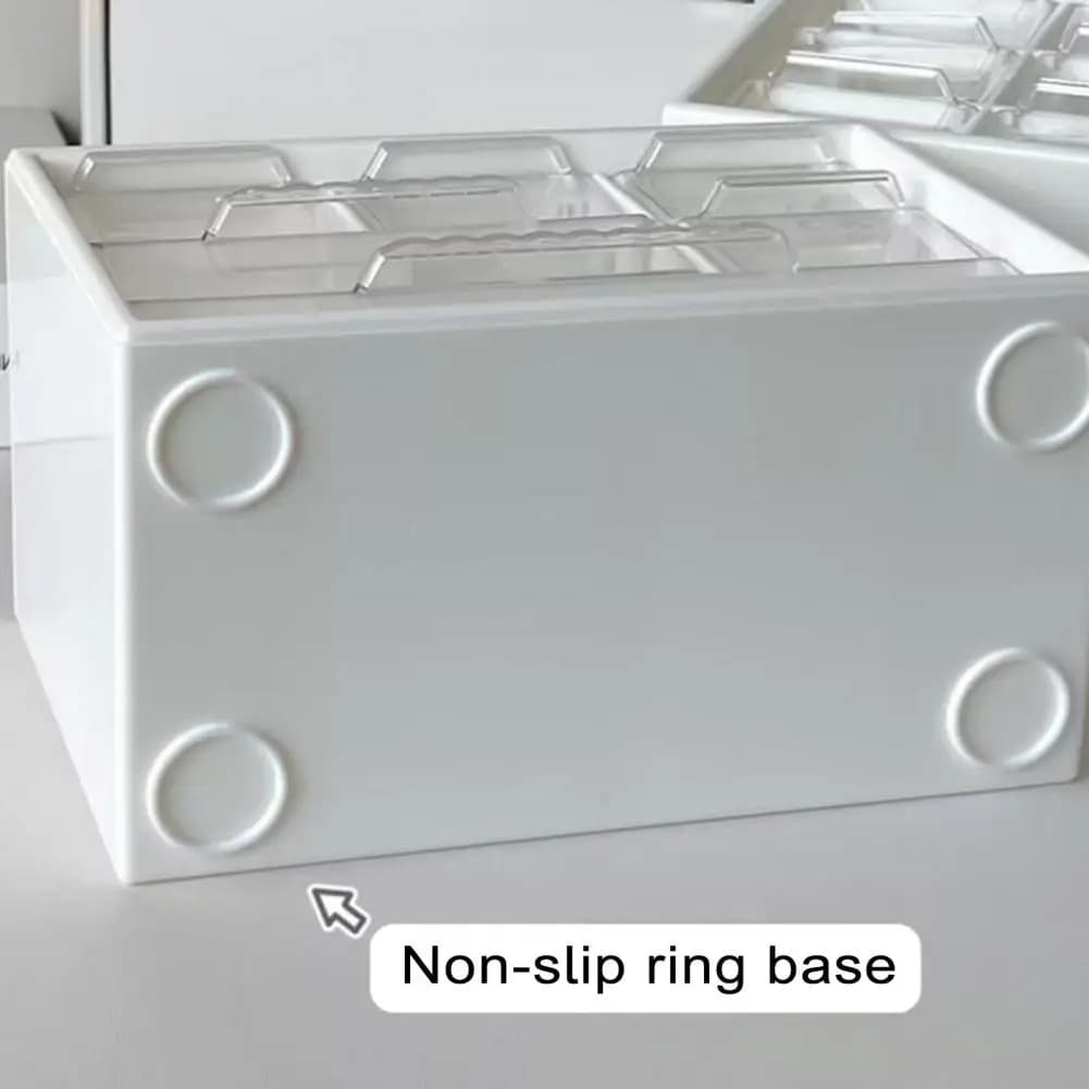 Visual Design Storage Box Capacity Drawer Desktop Storage Box with 6 Compartments Cosmetic Organizer Jewelry Hair Accessories