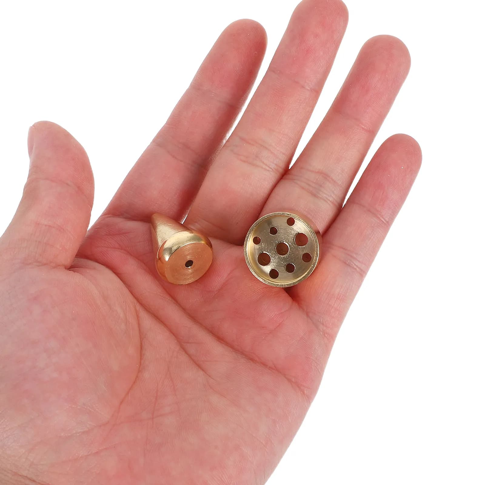 Set di 4 Porta Incenso in Ottone, Mini Bruciatore Robusto ed Elegante per Bastoncini e Spirali, Aromaterapia, Yoga, Meditazione, Spa, Casa, Ufficio, Interni