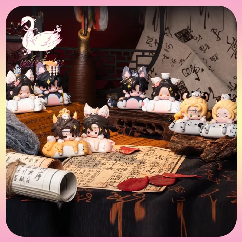 Mlwm The Husky And His White Cat Shizun Paste Series Blind Box Anime Peripheral Desktop Ornament Toys Girl Gift