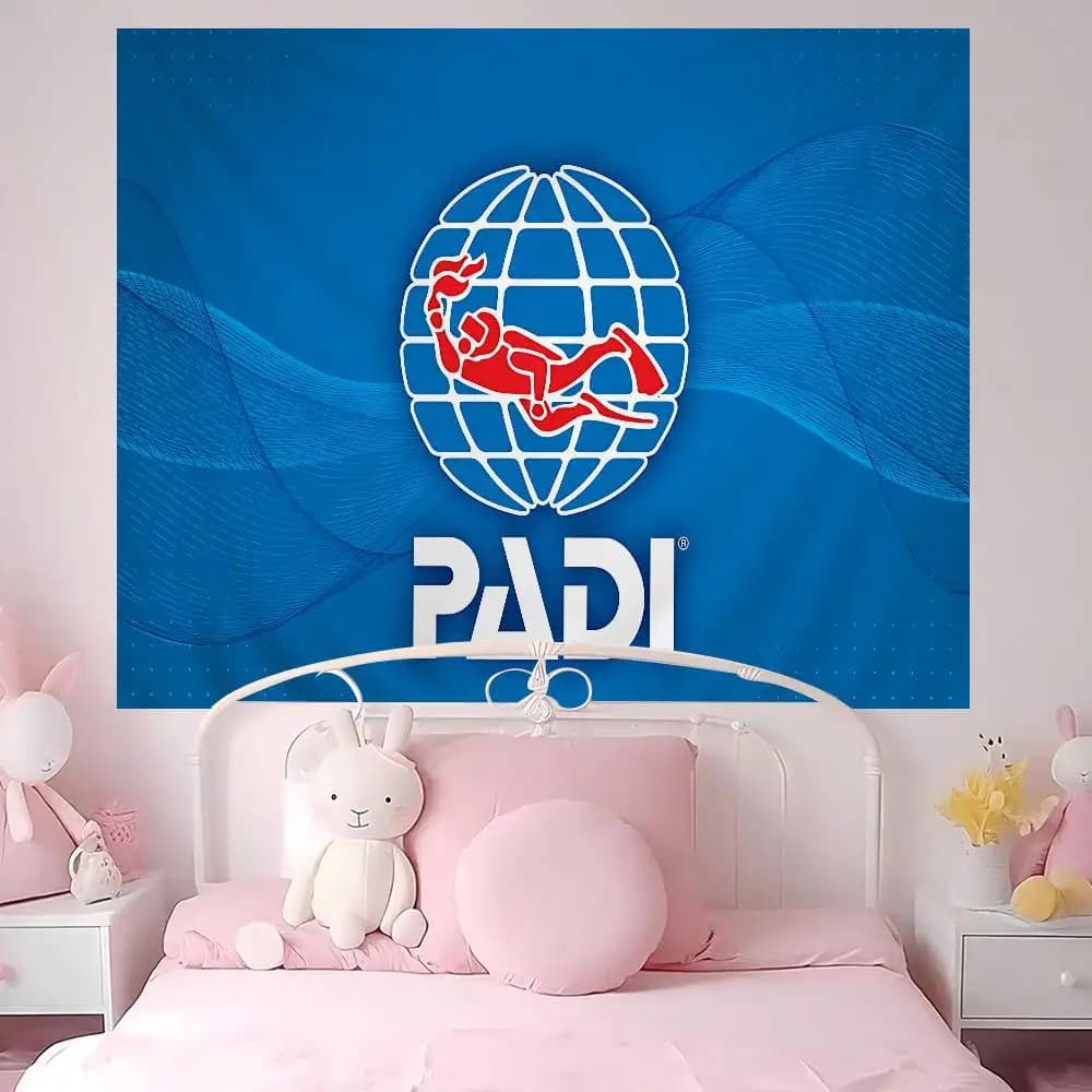 PADI logo Hanging Bohemian Tapestry Bohemian Wall Tapestries Mandala Cheap Hippie Wall Hanging