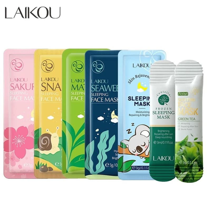 LAIKOU 7 pcs Face Moisturizing Mask Anti-wrinkles Hydrating Moisturizing Face Masks for Sleeping Face Mask Korean Beauty Skin Care