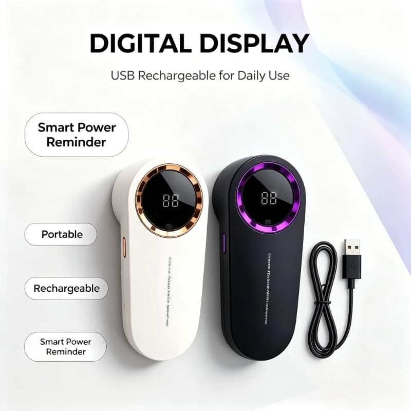 Portable 2 in1 Electric Lint Remover Digital Screen Fuzz Shaver Sweater Defuzzer Fabric Clothes Care Tool