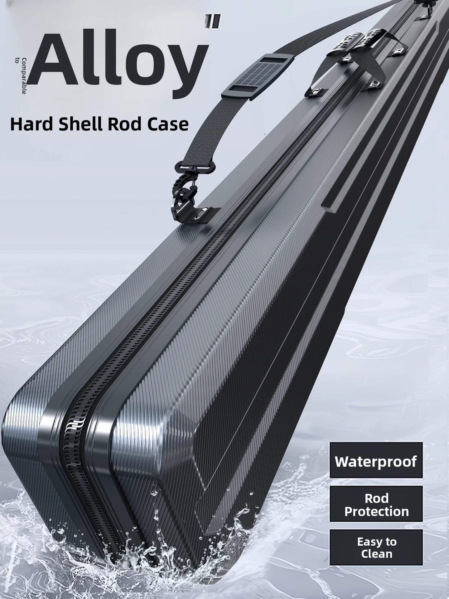 Je&Ro Rigida Case for Fishing Rod, Lightweight Multifunctional Bag for Fishing Equipment, Ideal for Camping and Leisure