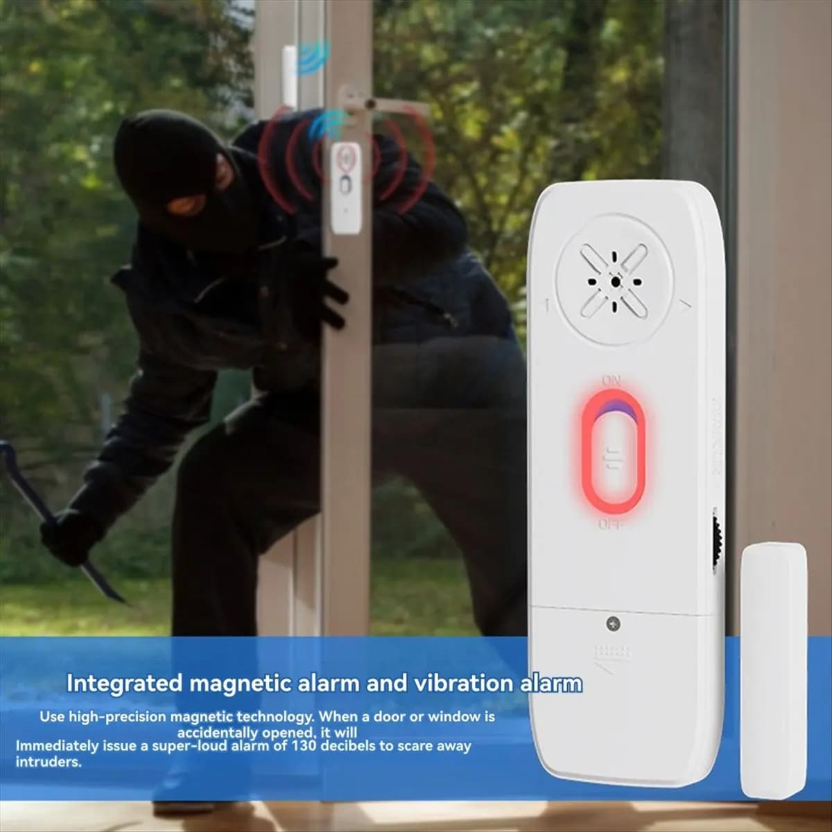 Disponibile: Allarme per Porte e Finestre, Sistema di Sicurezza Wireless per Casa, Allarme Magnetico Multifunzionale 130 dB, Antifurto