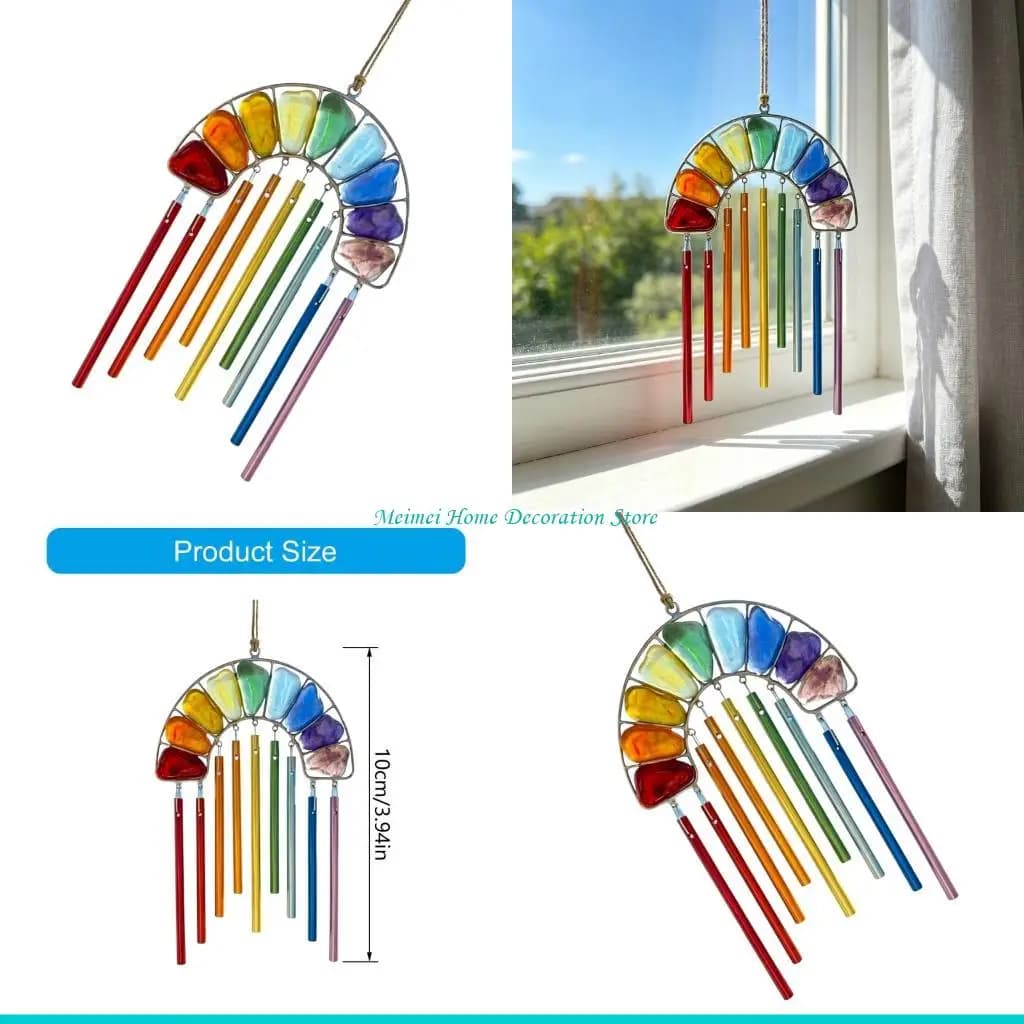H7BF Rainbows Acrylic Suncatchers Window Hanging Acrylic Rainbows Makers Wind Chimes