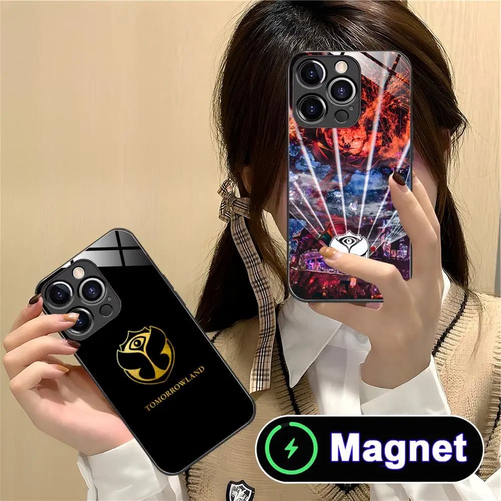 Tomorrowland Festival Phone Case for iPhone 17 16 15 14 13 12 11 Air Pro Max Plus Mini Glass Magnet Cover