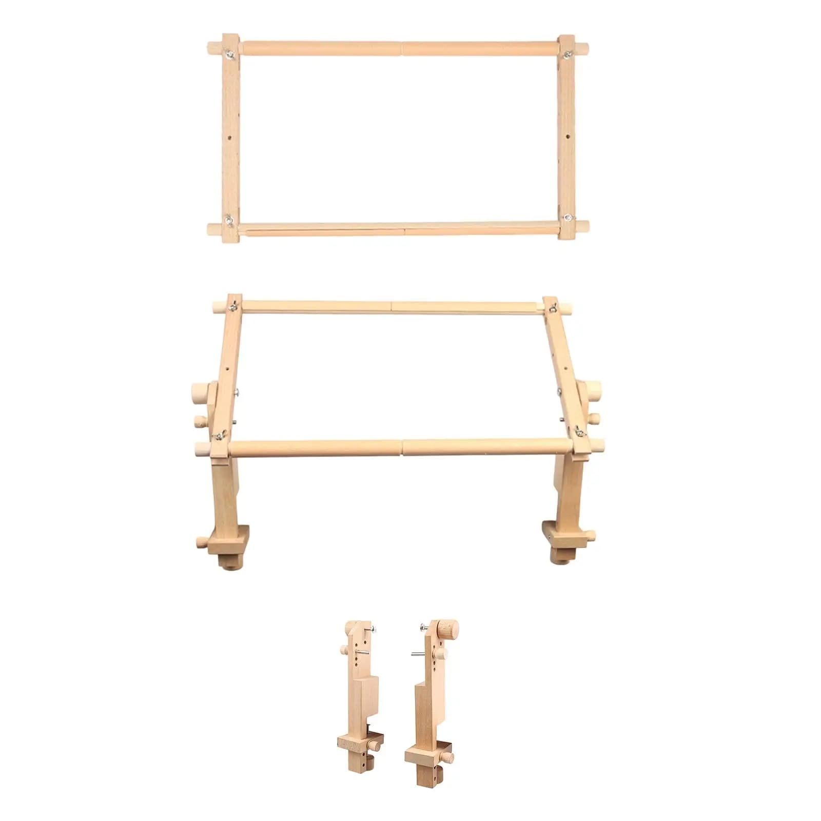 Supporto Rettangolare in Legno per Telaio da Ricamo per Kit Punto Croce Stampato e per Principianti di Lavori a Maglia