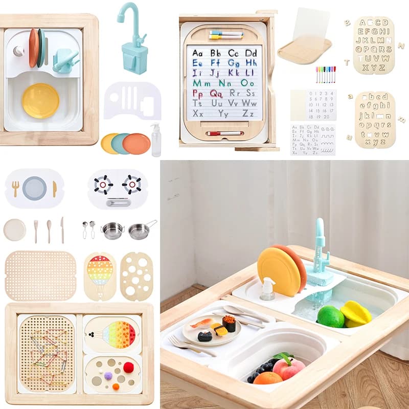 Giocattoli sensoriali Montessori per bambini Vassoio per addestramento delle abilità motorie fini per bambini Accessori per la tavola di attività Giocattoli di classificazione dei colori dell'arcobaleno