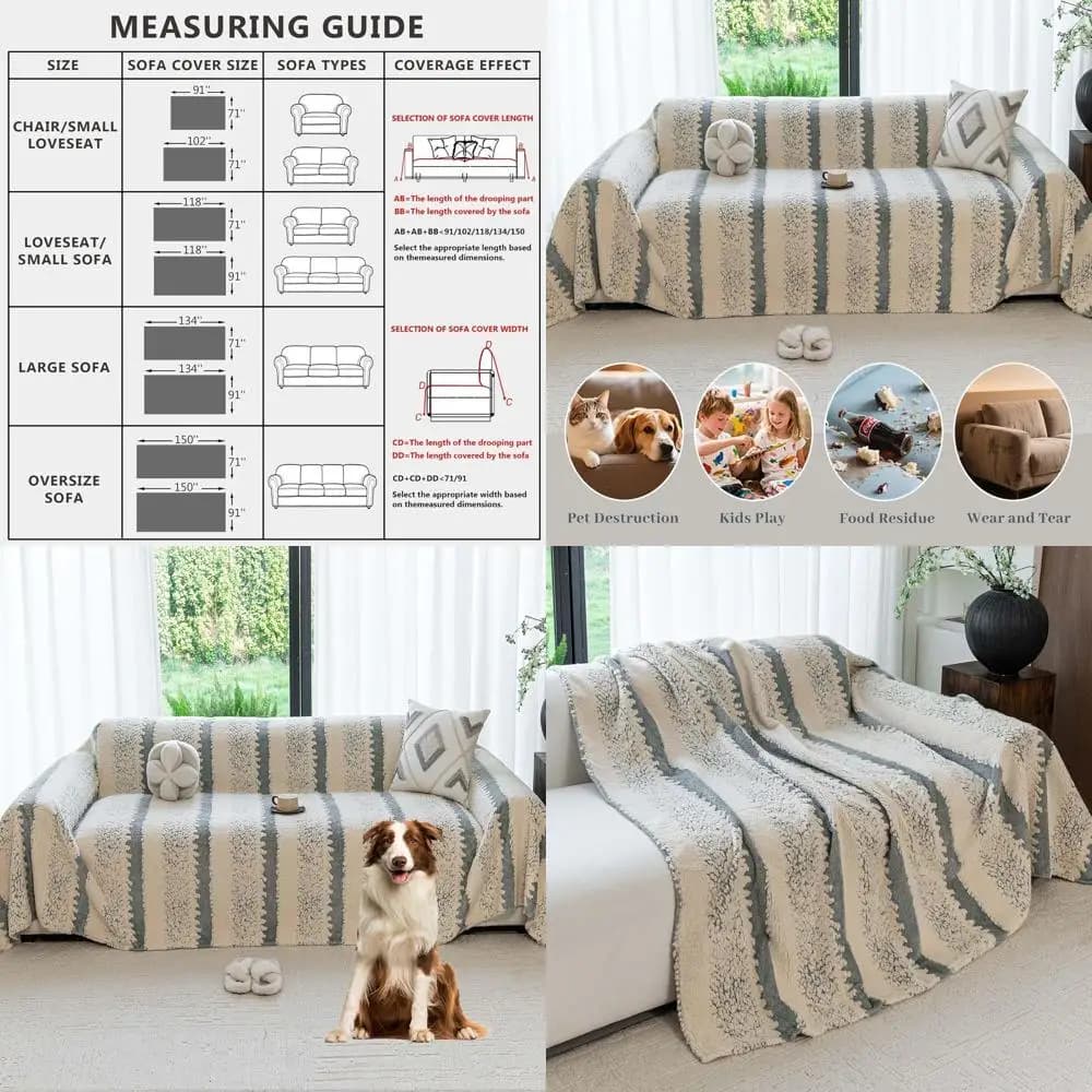Grey cover 71 x 134 for 3 cushion sofa, scratch resistant, suitable for pets, easy to install, washing machine