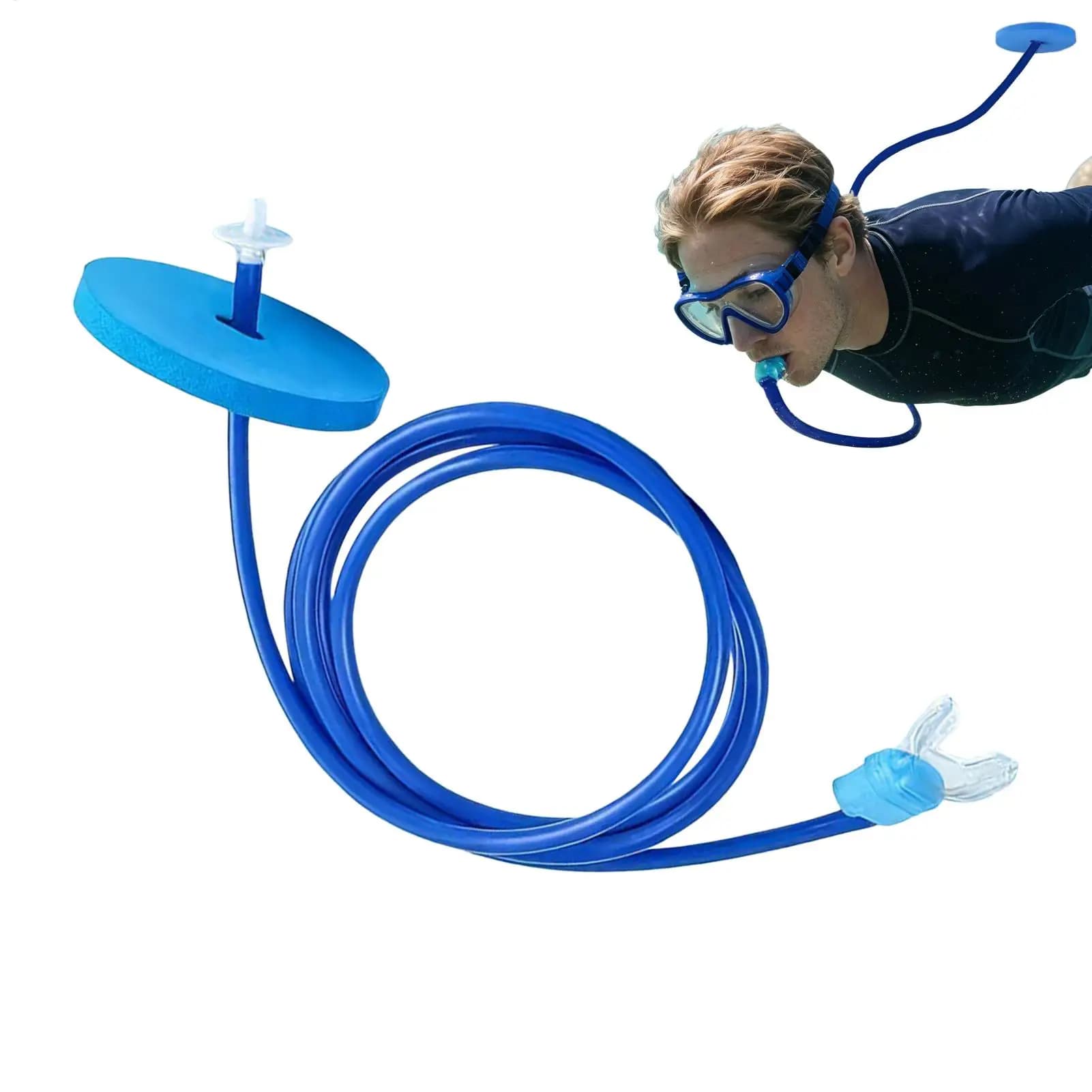 Full Face Dry Snorkel Diving Silicone Anti Leak Breathing Valve Deep Water Training Oxygen Supply Adult Snorkeling Gear