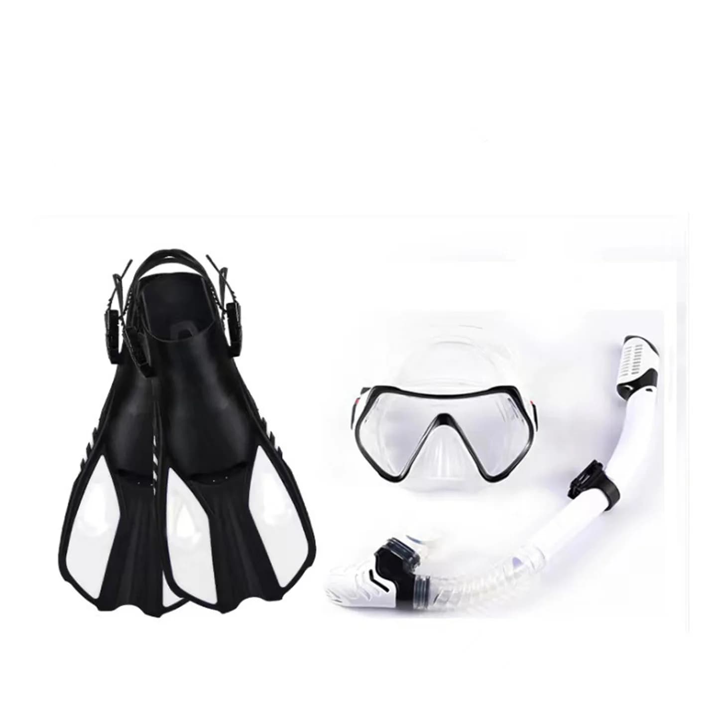 3 Piece Set Snorkeling Professional Equipment, Sub/Tube Breathing/Pinne for Pins, Beach Swimming for Men and Women