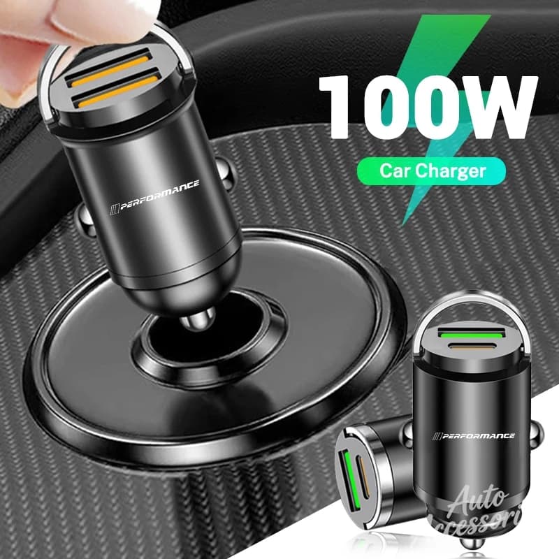 Car Charger Fast Charging Mini Pull Ring 100W Car Phone Charger For BMW Performance F30 F32 F36 F34 G20 Serie F20 F22 X5 sticker