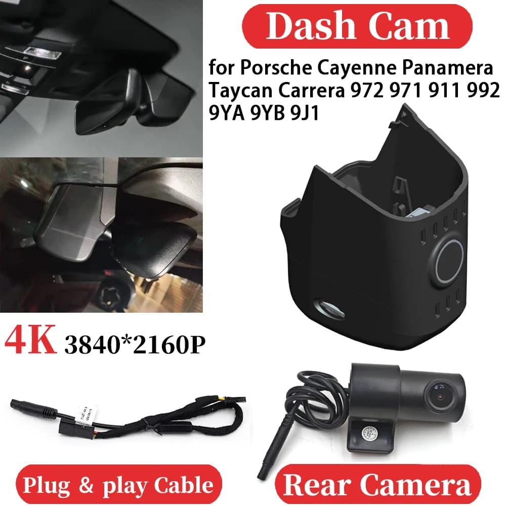 ZJCGO for Porsche 911 992 992.2 Carrera 2025 2026 UHD Auto 4K Video Recorder DVR Dash Cam Camera Night Vision Plug and play