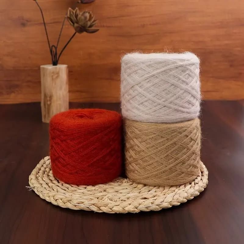 100m/50g Wool Mohair 8-strand Coat Thread, Soft and Warm Outerwear Thread Ball, Hand-knitted DIY Crochet or Knitting Needles