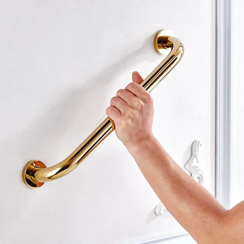 30/40/50 cm Bagno Vasca WC Corrimano Ottone Finitura oro Grab Bar Doccia Maniglia di supporto di sicurezza Portasciugamani