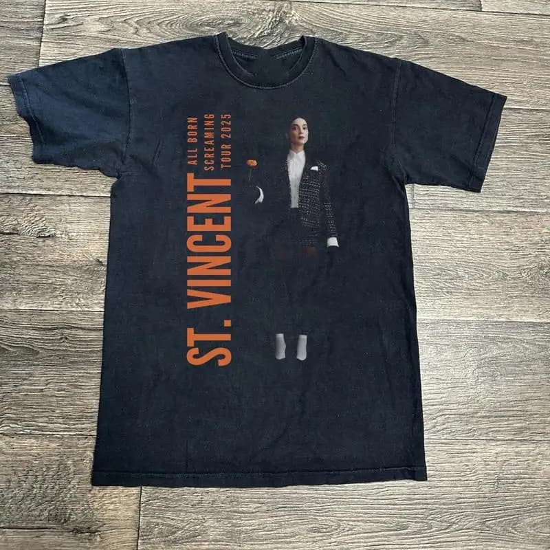2025 St Vincent Black Full Size S To 5XL T Shirt For Fan KK1826
