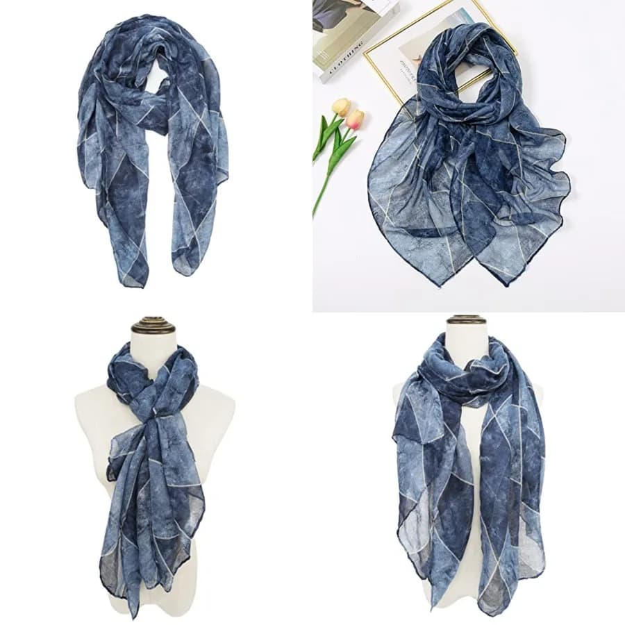 Ladies/Women's Lightweight Floral Print/Solid Color mixture Shawl Scarf For Spring Summer season, 105