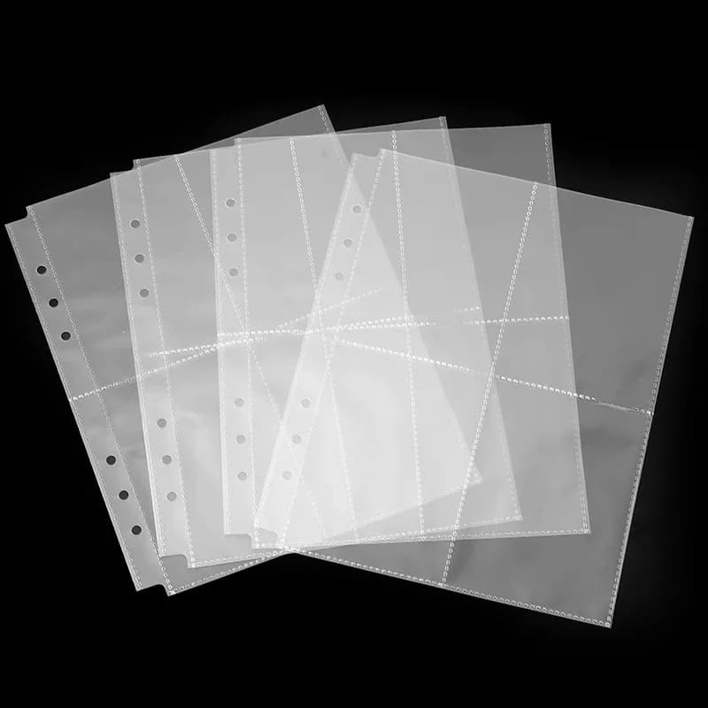 10 pezzi A5 6 fori trasparente raccoglitore ad anelli custodia di ricarica carte fotografiche notebook diario album fotografico cartella di rilegatura per il ritorno a scuola