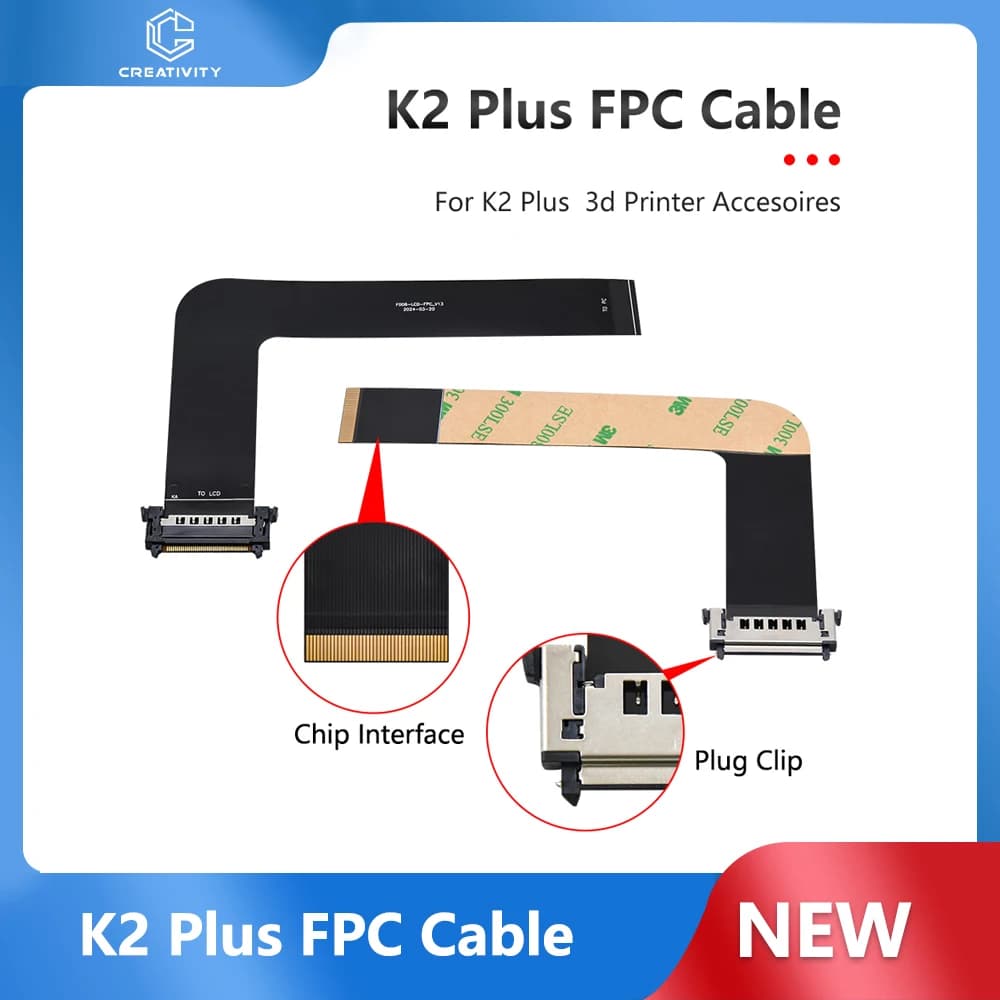 Nuovo cavo FPC K2 Plus Cavo FPC L207 per parti della stampante 3D K2 Plus Cavo FPC nero 40P