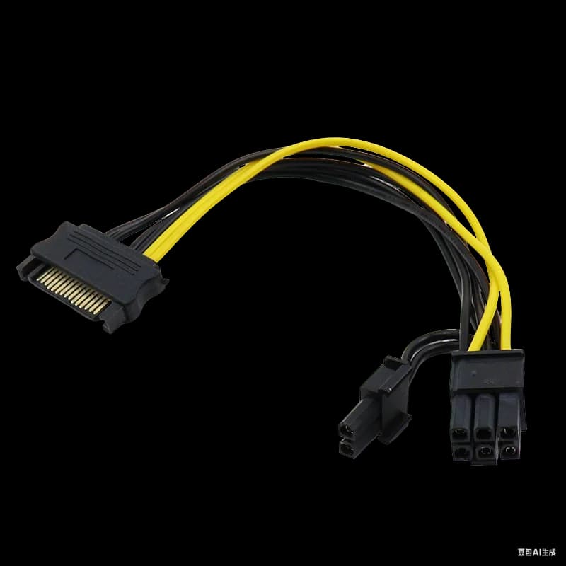 SATA 15pin to 8 pin (6+2) 6 PCI-E PCIE Express Graphics Video Card Power Supply Converter Adapter Male to Male Port GPU Cables