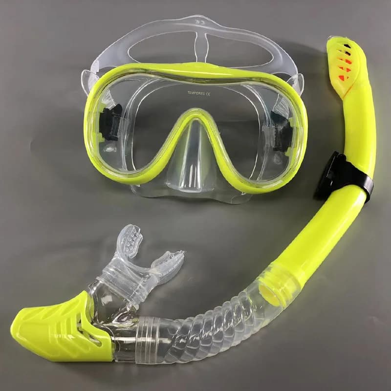 Underwater Mask Snorkeling Kit Silicone Rubber for Adults Earrings Swimming Equipment