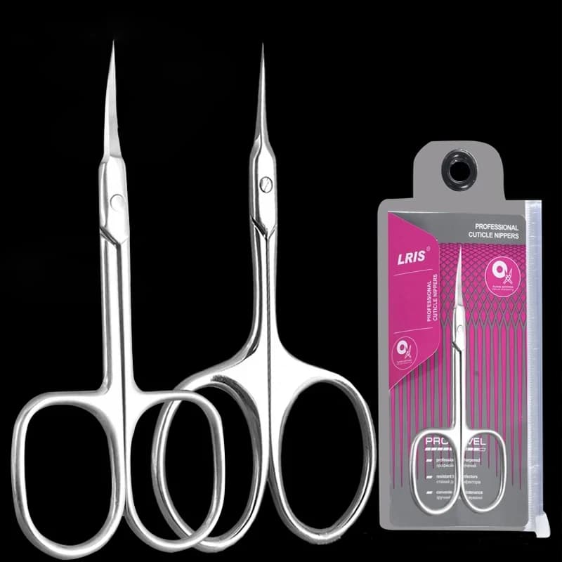 Forbici professionali russe per manicure, per cuticole e rimozione pelle morta, con punta curva, in acciaio inossidabile, per pedicure e cura delle unghie