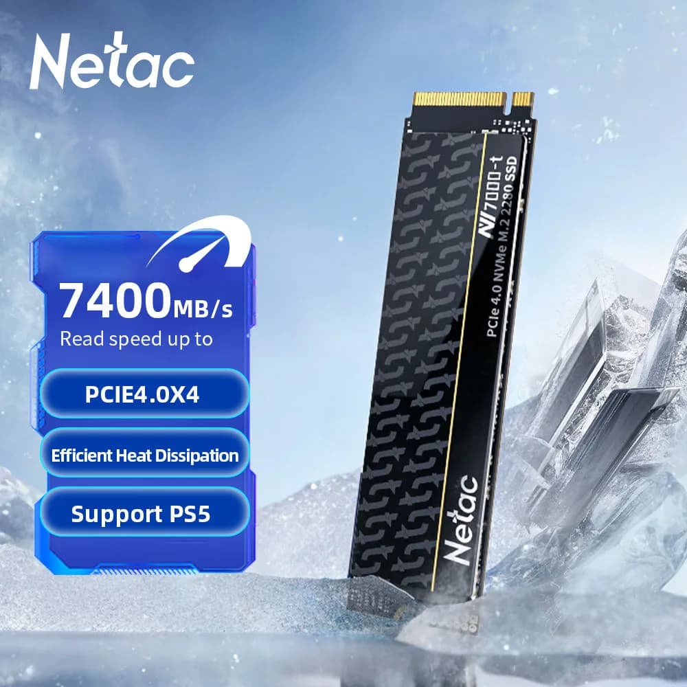 Netac M2 SSD NVMe SSD 1TB 2TB 4TB M.2 2280 PCIe 500GB Internal Solid State Drives Hard Disk for PS5
