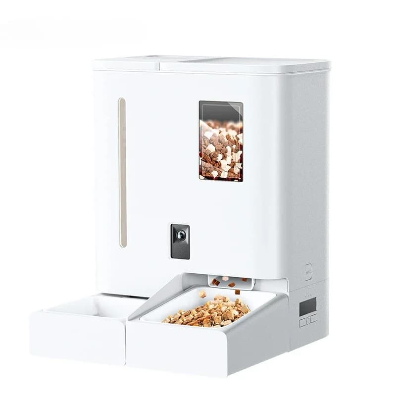 Ciotola per gatti acqua cibo alimentatore integrato per animali domestici, distributore d'acqua intelligente per gatti, alimentatore automatico due in uno per animali domestici