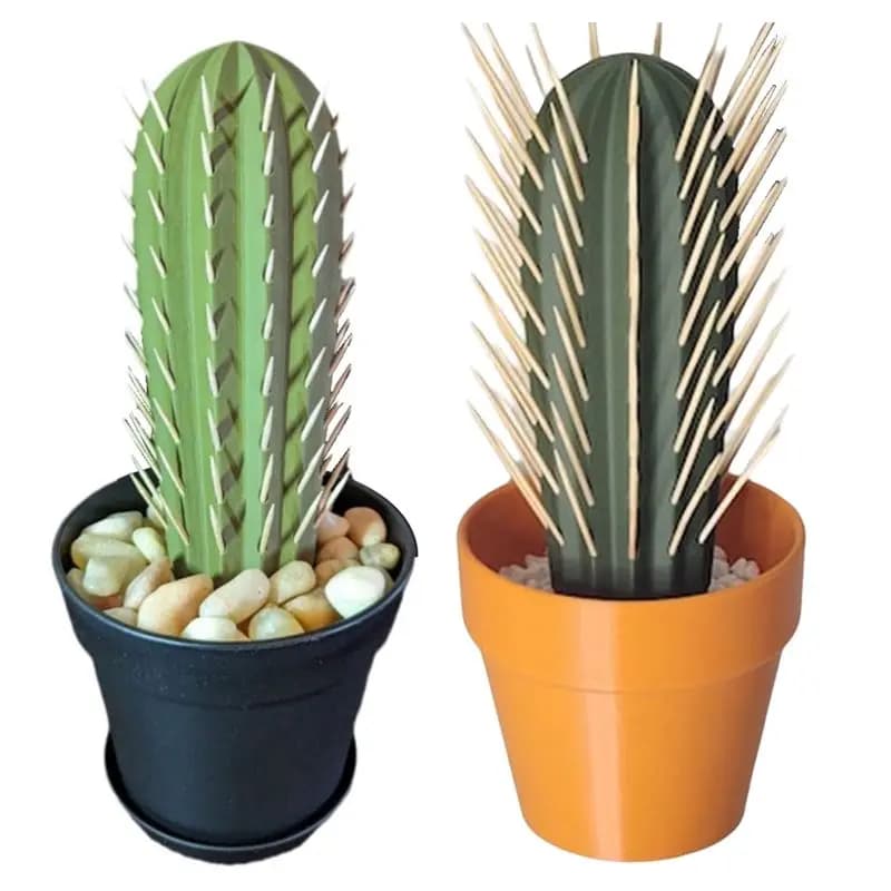 B62B-Decorazioni per Piante, Artigianato per la Casa, Giardino, Cactus 3D Printed, Simulated Vase, Stuzzicadenti Door, Table Decoration