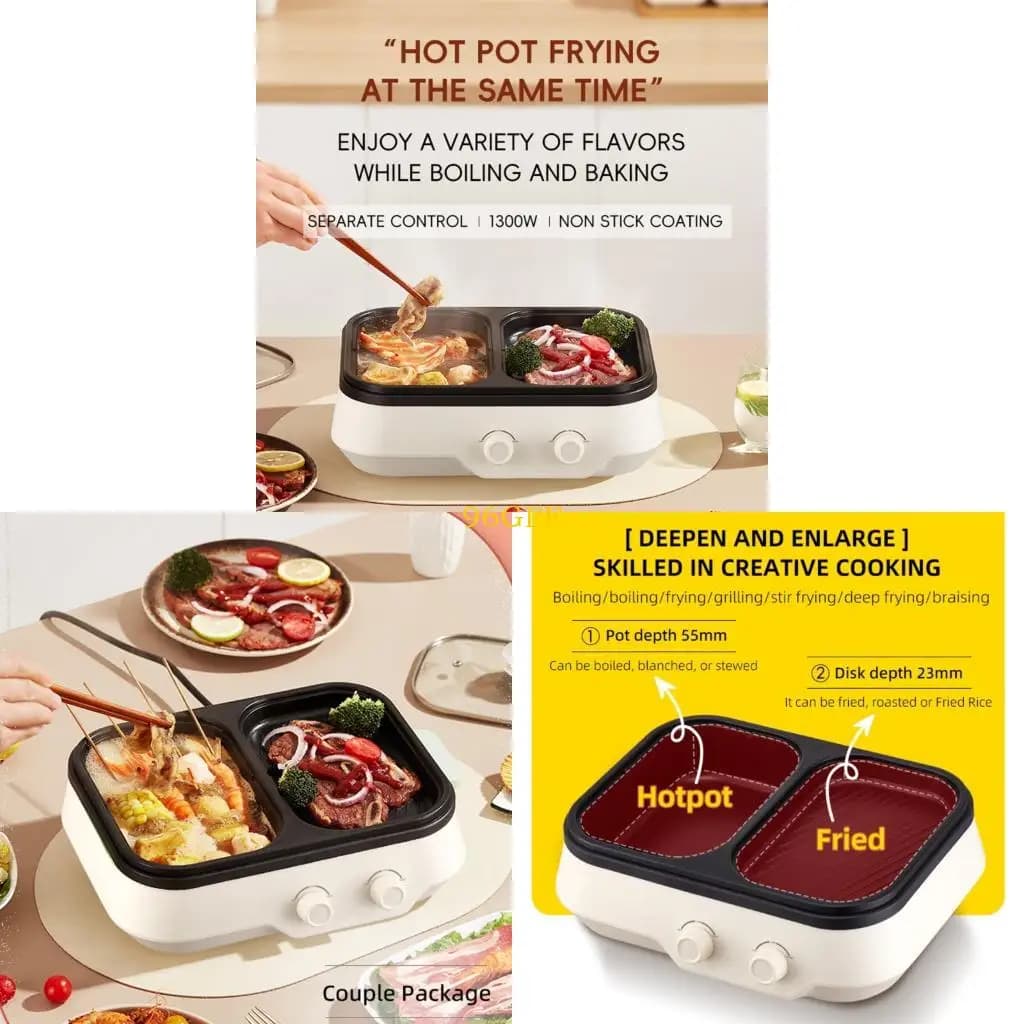 Two-function 96GF pot with adjustable heat levels for various dishes