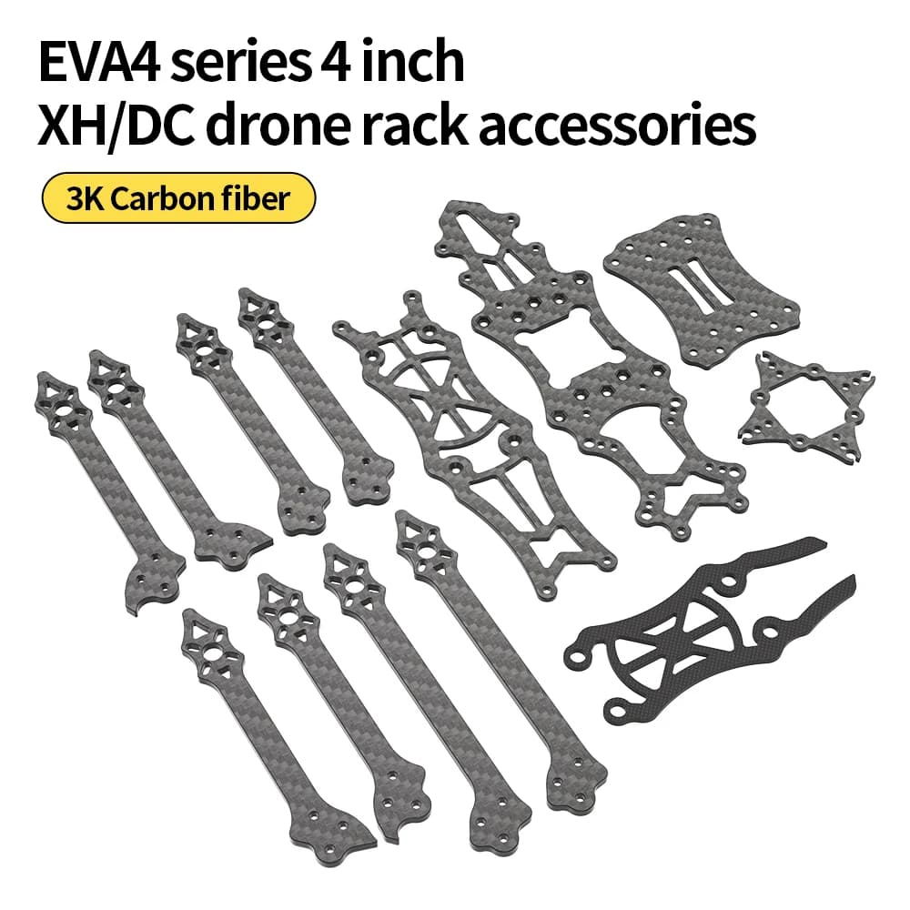 Accessori per Drone da Corsa FPV EVA4 Parts, Telaio XH in Fibra di Carbonio DC