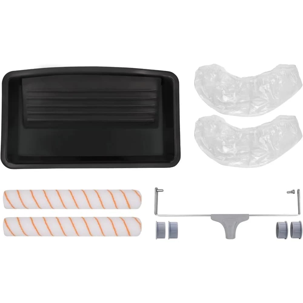 Kit Rullo per Pittura da 18 Pollici per Pareti e Soffitti di Grandi Dimensioni, Telaio Resistente con Coperture Senza Pelucchi, Vassoio Profondo