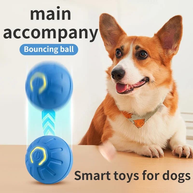Palla Giocattolo Intelligente per Cani, Giocattolo Elettronico Interattivo per Animali Domestici, Palla Mobile USB con Movimento Automatico e Rimbalzo, Regalo di Compleanno per Cuccioli, Prodotto per Gatti