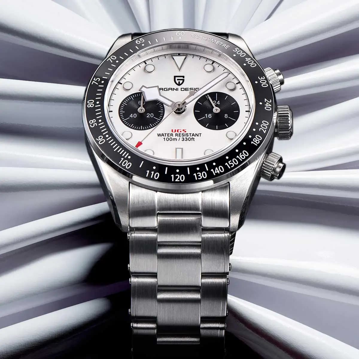 PAGANI DESIGN Nuovo Orologio da Uomo Panda Retro, Cronografo al Quarzo di Lusso, Impermeabile, Vetro Zaffiro AR, Luminoso, 2026