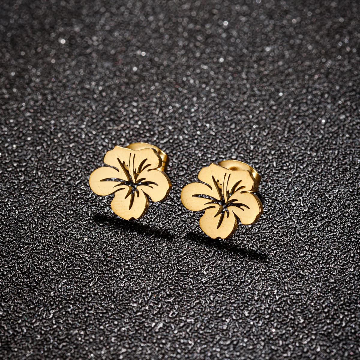 Women's Korean Earrings with Stainless Steel Flowers Brincos Fashion Morning Glory Earrings penetrating jewelry Valentine's Day Gifts