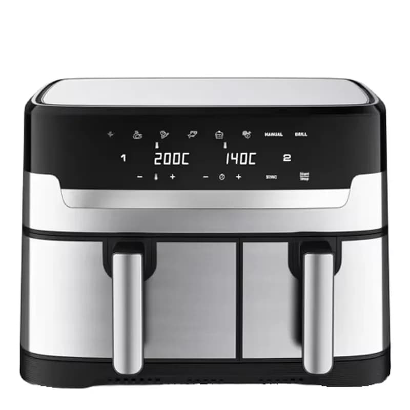 For Air Fryer Multifunctional Electric Digital Display Touch Screen Dual Non-stick Basket