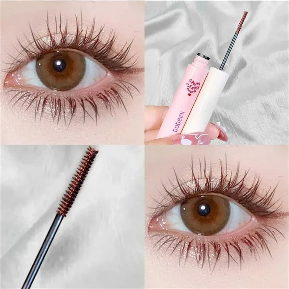 Mascara black matt brown Ultrafine Makeup Brush Extends Eyelashes Brown Ribbed Black Drying Quick Waterproof Comestics